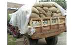 आपूर्ति विभाग का 28 बोरा चावल लदा वाहन जब्त