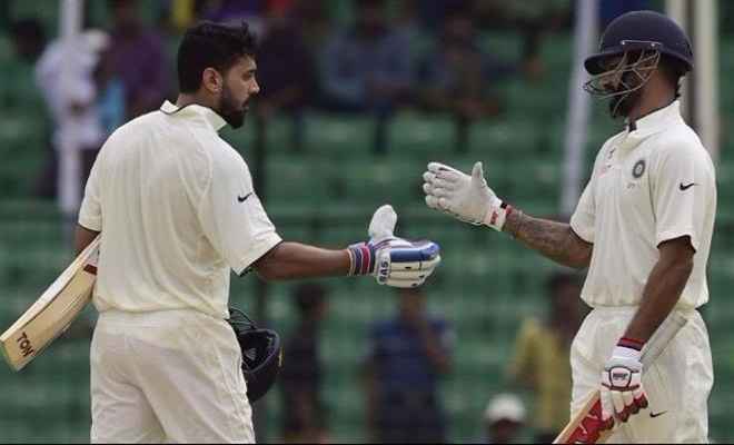 दिल्ली टेस्ट : पहले दिन लन्च तक भारत के 2 विकेट पर 116 रन, विजय का अर्ध शतक