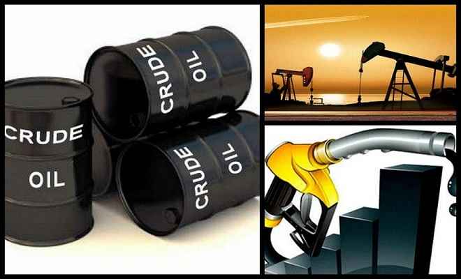 कच्चे तेल की कीमत 45.29 अमेरिकी डॉलर प्रति बैरल