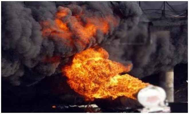 तेल टैंकर में आग लगने से 123 लोगों की मौत