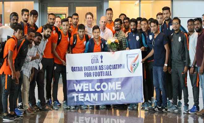 दोहा पहुंचने पर भारतीय अंडर-23 टीम का गर्मजोशी से स्वागत