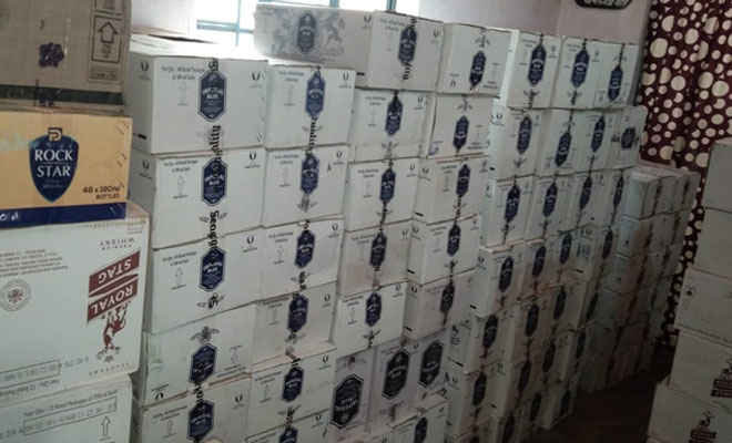 दरभंगा की बहेड़ी पुलिस ने चंवर से जब्त की  190 कार्टन विदेशी शराब