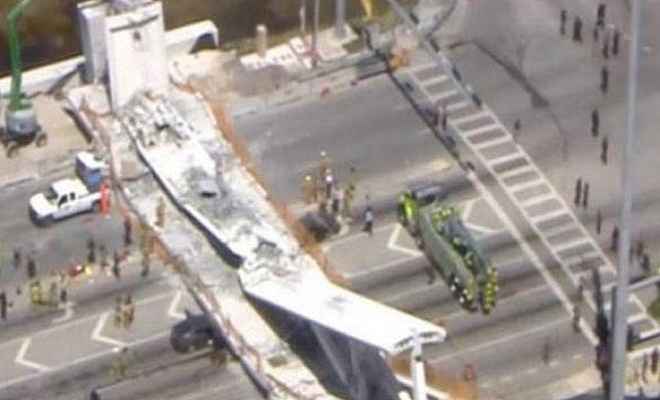 फ्लोरिडा में पुल गिरा, 10 की मौत