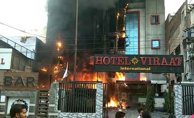 लखनऊ के विराट इंटरनेशनल और एसएसजी इंटरनेशनल होटल में भीषण आग, 5 की मौत