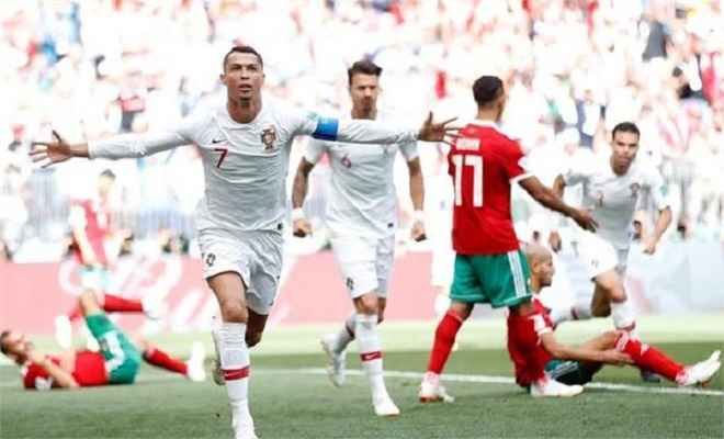 फीफा विश्वकप: पहले हाफ में रोनाल्डो के गोल से पुर्तगाल ने मोरक्को पर बनाई 1-0 से बढ़त