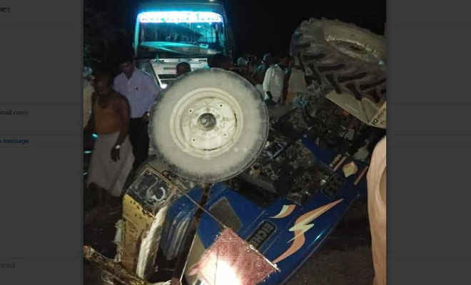 मोतिहारी के ढाका के पास भवानी बस के ड्राइवर की लापरवाही से ट्रेक्टर में मारी थी ठोकर, दो गंभीर रूप से घायल