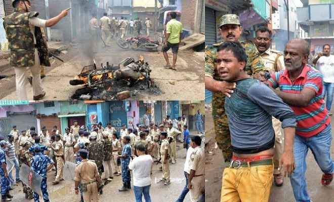 नालंदा में युवक की हत्या के विरोध में आगजनी, पुलिसकर्मी घायल