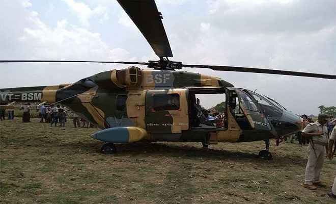 औरंगाबाद में बीएसएफ के हेलिकॉप्टर की इमरजेंसी लैंडिंग, बाल-बाल बचे 9 अधिकारी
