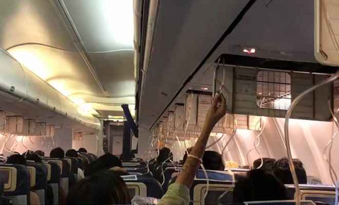 मुंबई-जयपुर जेट एयरवेज फ्लाइट की इमरजेंसी लैडिंग, यात्रियों के नाक-मुंह से निकला खून