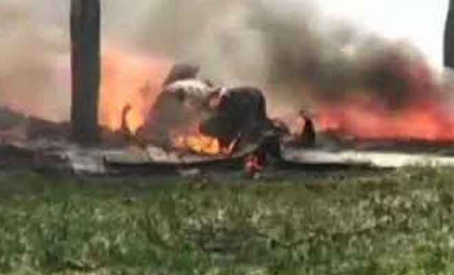कुशीनगर में क्रैश हुआ वायुसेना का लड़ाकू विमान जगुआर, पायलट सुरक्षित