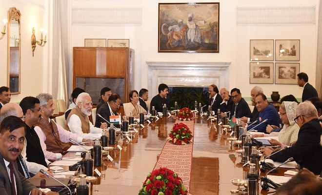 प्रधानमंत्री मोदी और हसीना की वार्ता के बाद तीन परियोजनाएं शुरू, दोनों देशों के बीच हुए 7 महत्वपूर्ण समझौते