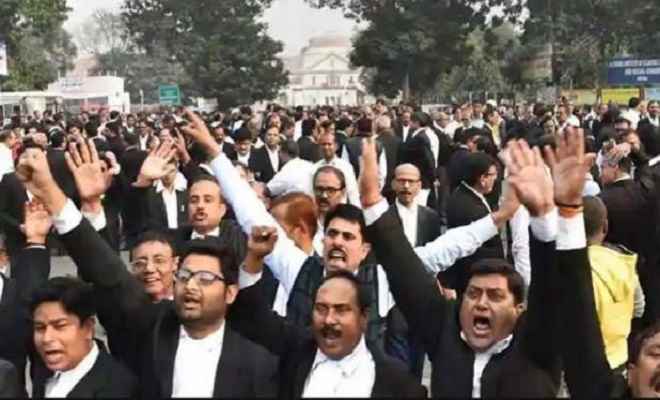 दिल्ली में वकीलों का प्रदर्शन, केंद्र से की सरकारी कर्मचारियों जैसी सुविधाओं की मांग