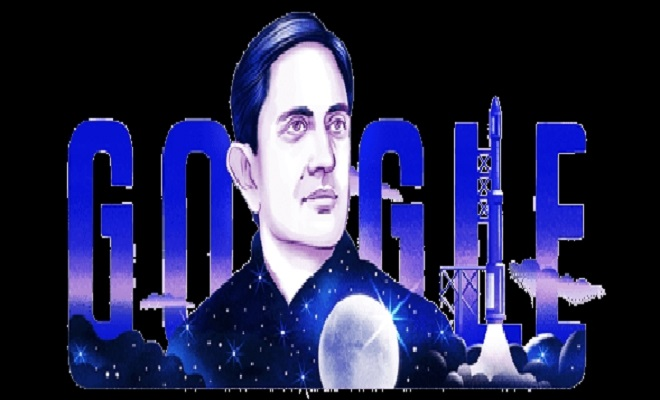 गूगल ने डूडल बनाकर वैज्ञानिक विक्रम साराभाई की 100वीं जयंती के मौके पर किया याद