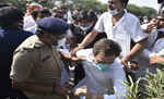 राहुल गांधी की पुलिस के साथ जबर्दस्त झड़प, धक्कामुक्की के बाद सड़क पर गिरे, धरने पर बैठे, गिरफ्तार