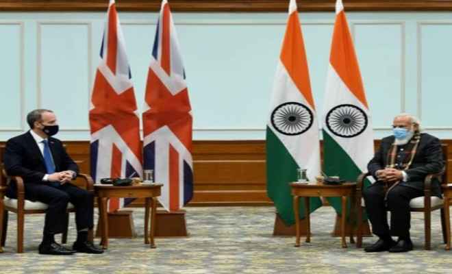 ब्रिटेन के विदेश, राष्‍ट्रमंडल और विकास मामलों के मं‍त्री श्री डोमिनिक राब ने प्रधानमंत्री से की मुलाकात