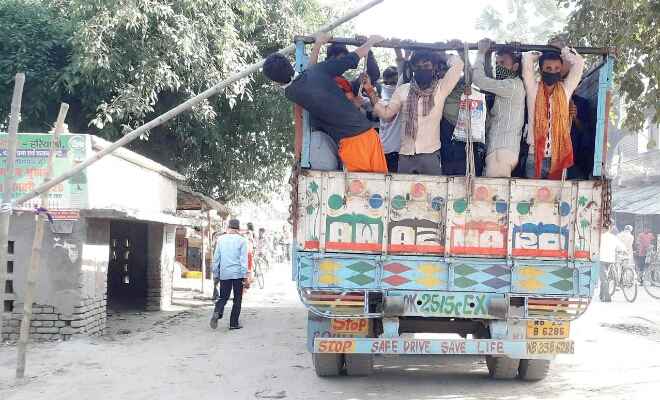 आज कोलकाता से 45 मजदूर ट्रक पर सवार होकर आए पताही, जांच में सभी पाए गए स्वस्थ