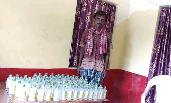 रक्सौल: हरैया थाना ने नेपाली शराब के साथ एक युवक को किया गिरफ्तार