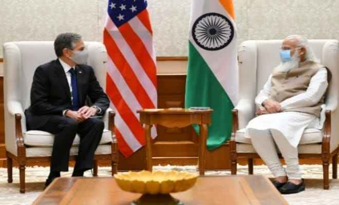 अमेरिकी विदेश मंत्री एंटनी ब्लिंकेन ने प्रधानमंत्री नरेन्द्र मोदी से भेंट की