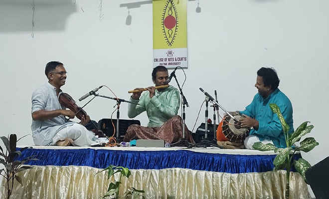 पटना में हुई सुप्रसिद्ध बांसुरी वादक विद्वान मैसूर चन्दन कुमार की प्रस्तुति