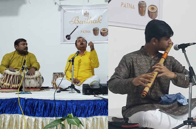 पटना आर्ट्स कॉलेज में आयोजित हुई संगीत संध्या में देव ज्योति घोष के गायन व बांसुरीवादक हर्षित में श्रोताओं को किया मंत्रमुग्ध