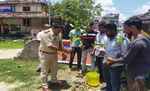 रक्सौल थाना परिसर में एसडीपीओ धीरेंद्र कुमार के साथ परिषद के कार्यकर्ताओं ने किया वृक्षारोपण